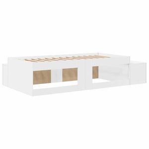vidaXL Storage Bed Frame with Storage White 75 cm Engineered Wood