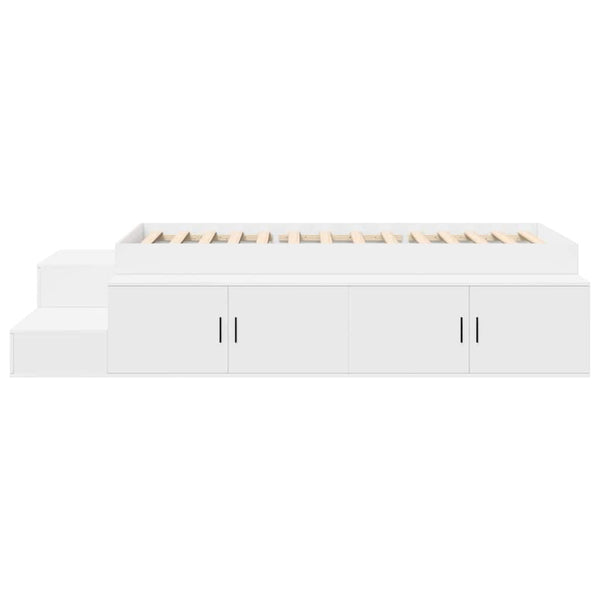 vidaXL Storage Bed Frame with Storage White 75 cm Engineered Wood