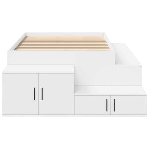 vidaXL Storage Bed Frame with Storage White 75 cm Engineered Wood