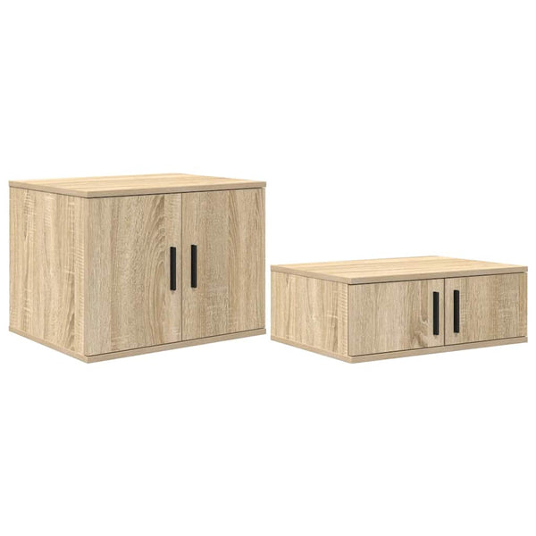 vidaXL Storage Bed Frame Sonoma Oak 75 cm Engineered Wood