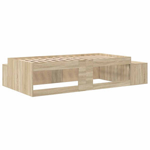 vidaXL Storage Bed Frame Sonoma Oak 75 cm Engineered Wood