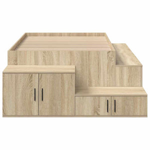 vidaXL Storage Bed Frame Sonoma Oak 75 cm Engineered Wood