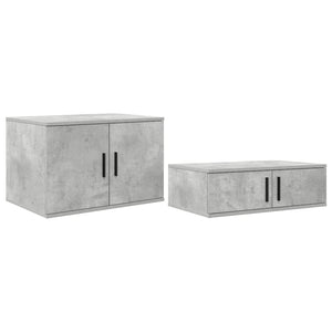 vidaXL Storage Bed Frame Concrete Grey 75 cm Engineered Wood