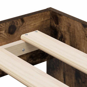 vidaXL Storage Bed Frame Smoked Oak 75 cm Engineered Wood