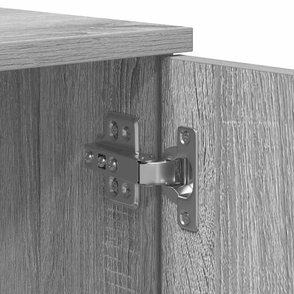 vidaXL Storage Bed Frame Sonoma Grey 75 cm Engineered Wood
