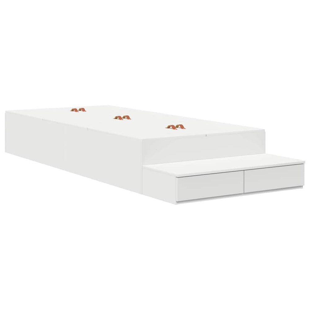 vidaXL Storage Bed Frame with Storage White 80 cm Engineered Wood