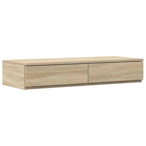 vidaXL Storage Bed Frame Sonoma Oak 80 cm Engineered Wood