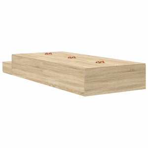 vidaXL Storage Bed Frame Sonoma Oak 80 cm Engineered Wood