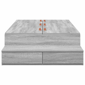 vidaXL Storage Bed Frame Sonoma Grey 80 cm Engineered Wood