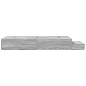 vidaXL Storage Bed Frame Sonoma Grey 80 cm Engineered Wood
