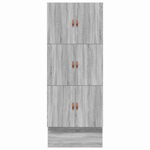 vidaXL Storage Bed Frame Sonoma Grey 80 cm Engineered Wood