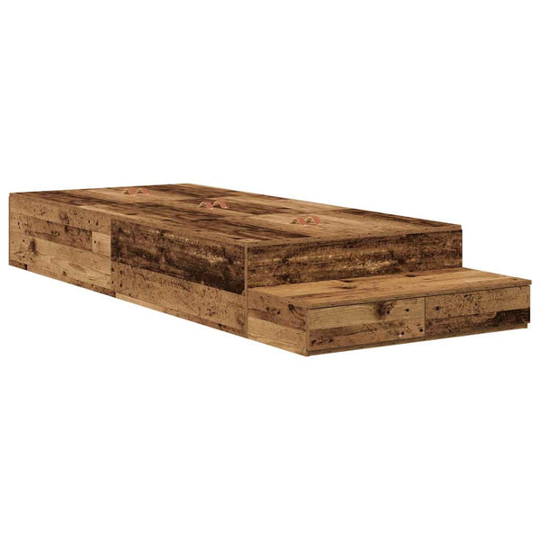 vidaXL Storage Bed Frame Reclaimed Wood 80 cm Engineered Wood