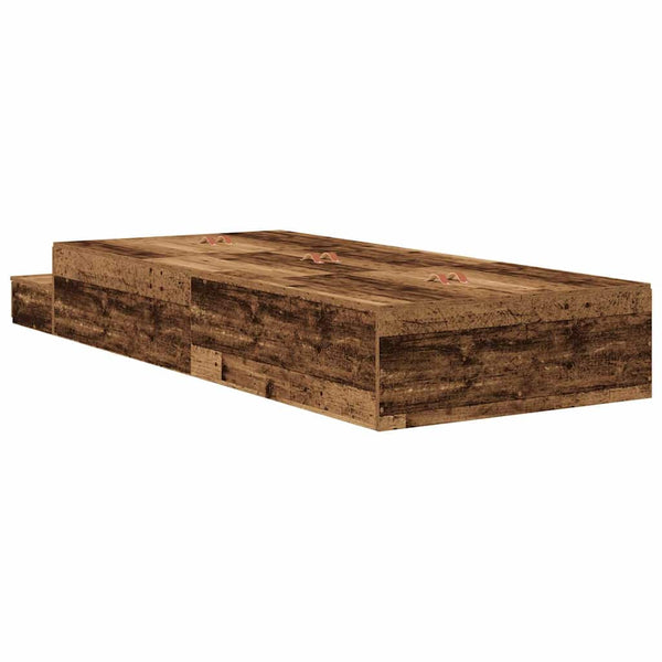 vidaXL Storage Bed Frame Reclaimed Wood 80 cm Engineered Wood
