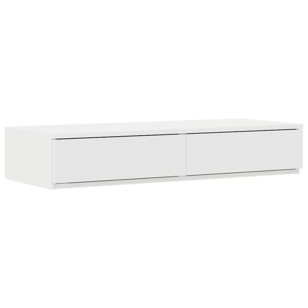 vidaXL Storage Bed Frame with Storage White 90 cm Engineered Wood