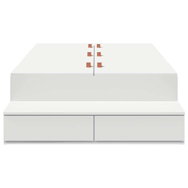 vidaXL Storage Bed Frame with Storage White 100 cm Engineered Wood