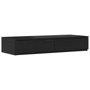 vidaXL Storage Bed Frame Black Oak Look 100 cm