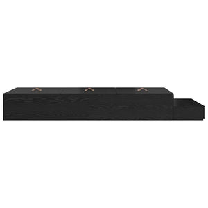 vidaXL Storage Bed Frame Black Oak Look 100 cm