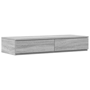 vidaXL Storage Bed Frame Sonoma Grey 100 cm Engineered Wood