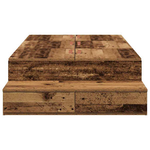 vidaXL Storage Bed Frame Reclaimed Wood 100 cm Engineered Wood