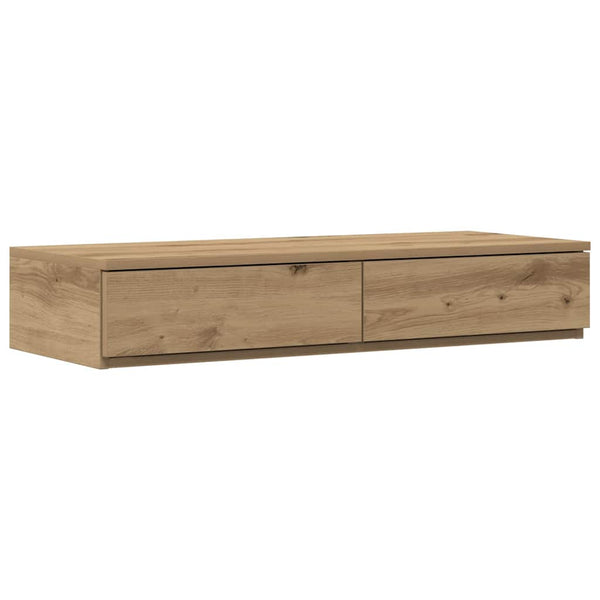 vidaXL Storage Bed Frame Artisan Oak 100 cm Engineered Wood