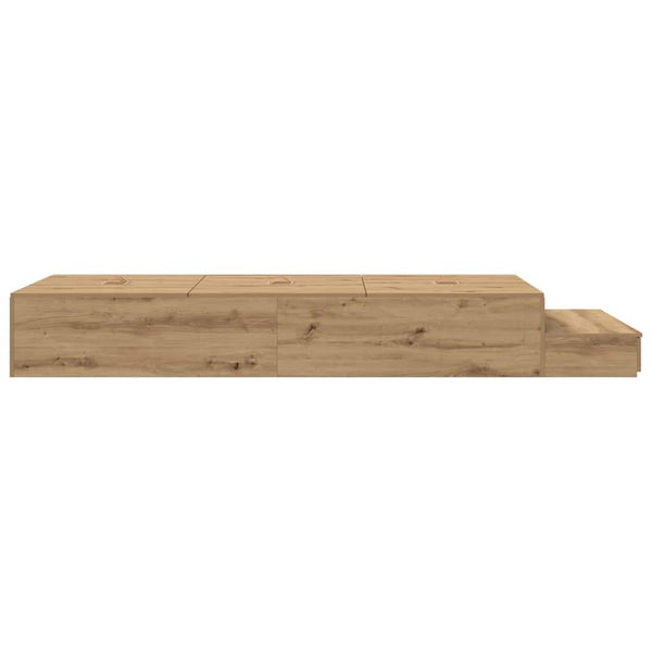 vidaXL Storage Bed Frame Artisan Oak 100 cm Engineered Wood