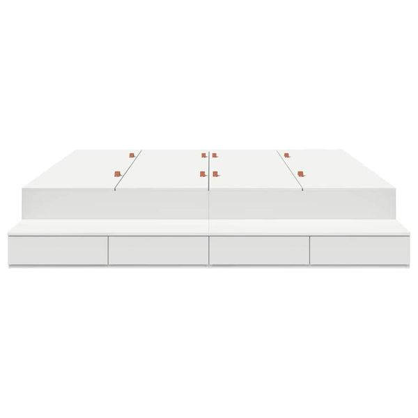 vidaXL Storage Bed Frame with Storage White 200 cm Engineered Wood
