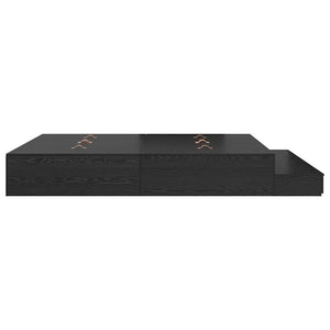 vidaXL Storage Bed Frame Black Oak-Look 200 cm