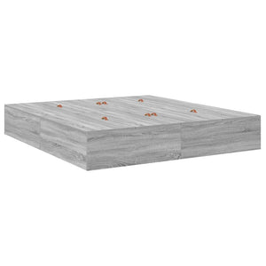 vidaXL Storage Bed Frame Sonoma Grey 200 cm Engineered Wood
