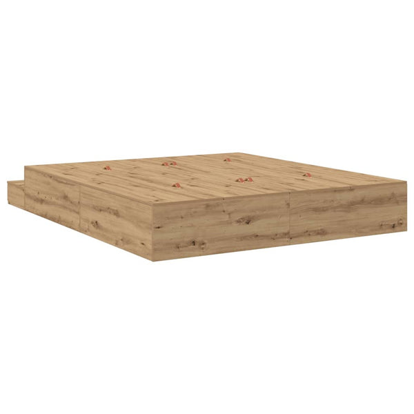 vidaXL Storage Bed Frame Artisan Oak 200 cm Engineered Wood