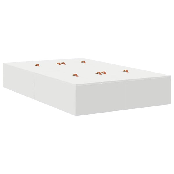 vidaXL Storage Bed Frame with Storage White 120 cm Engineered Wood