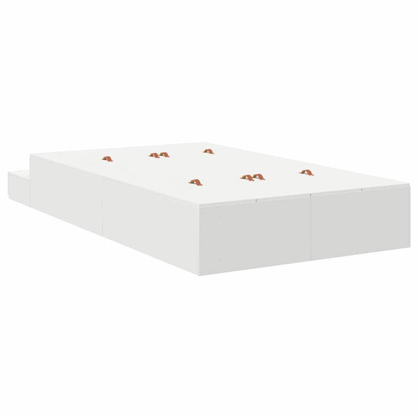 vidaXL Storage Bed Frame with Storage White 120 cm Engineered Wood