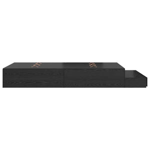 vidaXL Storage Bed Frame Black Oak-Look 120 cm