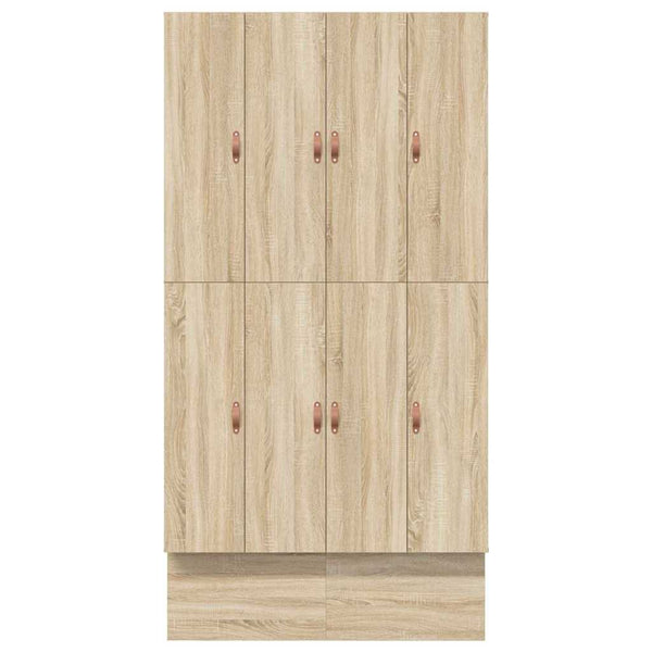 vidaXL Storage Bed Frame Sonoma Oak 120 cm Engineered Wood