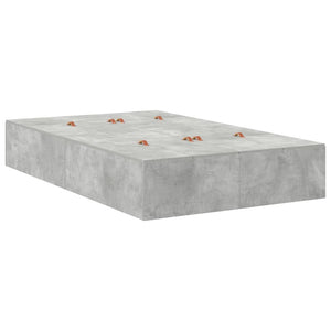 vidaXL Storage Bed Frame Concrete Grey 120 cm Engineered Wood