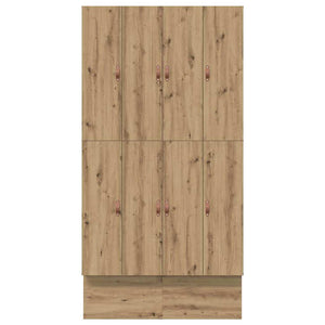 vidaXL Storage Bed Frame Artisan Oak 120 cm Engineered Wood