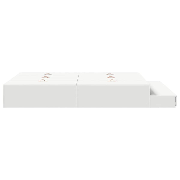 vidaXL Storage Bed Frame with Storage White 140 cm Engineered Wood