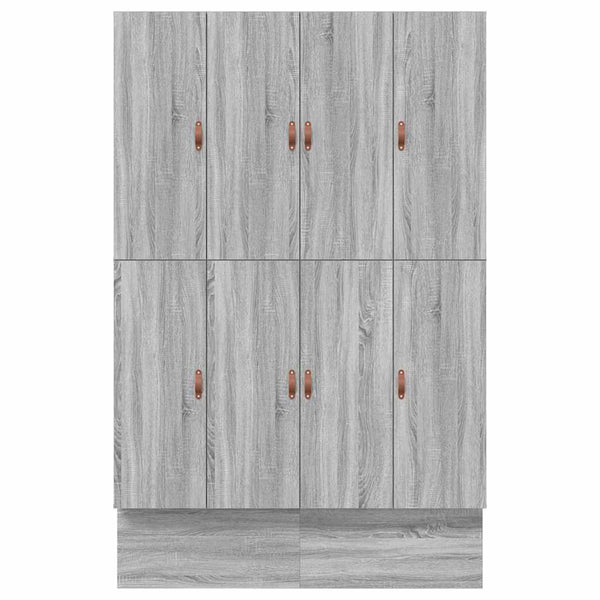 vidaXL Storage Bed Frame Sonoma Grey 140 cm Engineered Wood