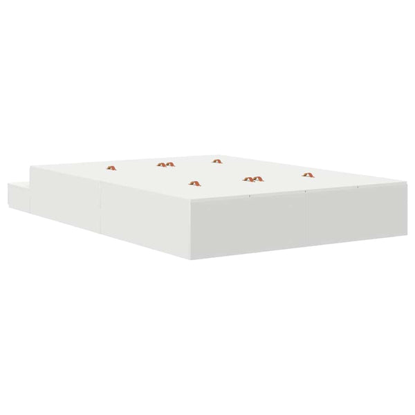 vidaXL Storage Bed Frame with Storage White 150 cm Engineered Wood