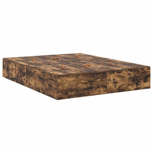 vidaXL Storage Bed Frame Smoked Oak 150 cm Engineered Wood