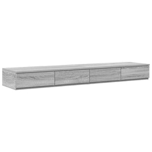 vidaXL Storage Bed Frame Sonoma Grey 150 cm Engineered Wood