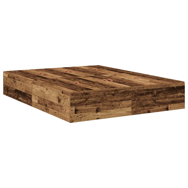 vidaXL Storage Bed Frame Reclaimed Wood 150 cm Engineered Wood