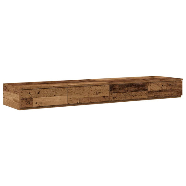 vidaXL Storage Bed Frame Reclaimed Wood 150 cm Engineered Wood