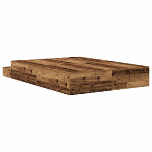 vidaXL Storage Bed Frame Reclaimed Wood 150 cm Engineered Wood