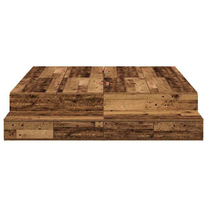 vidaXL Storage Bed Frame Reclaimed Wood 150 cm Engineered Wood