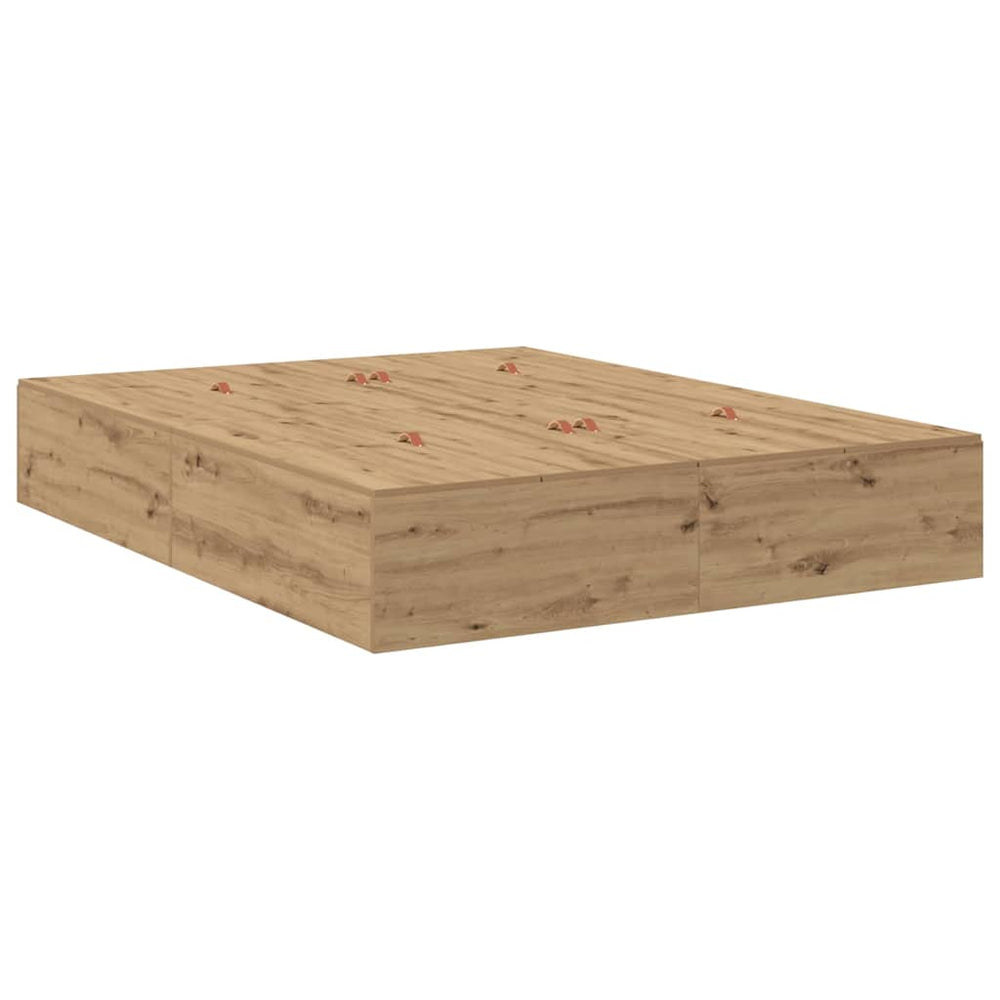 vidaXL Storage Bed Frame Artisan Oak 150 cm Engineered Wood