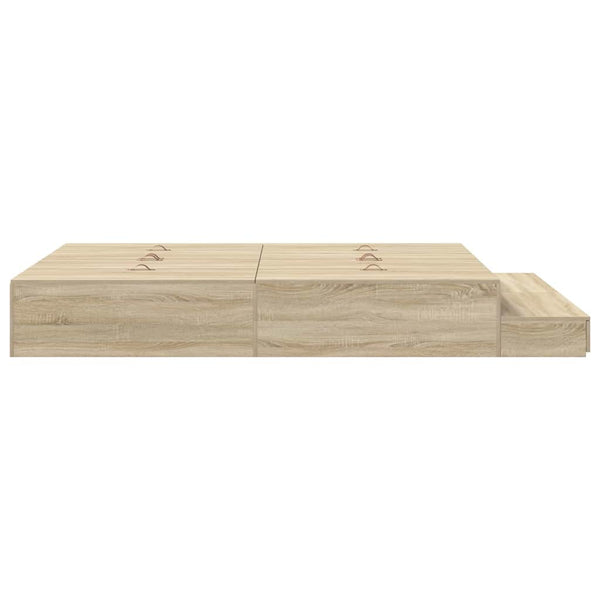 vidaXL Storage Bed Frame Sonoma Oak 160 cm Engineered Wood