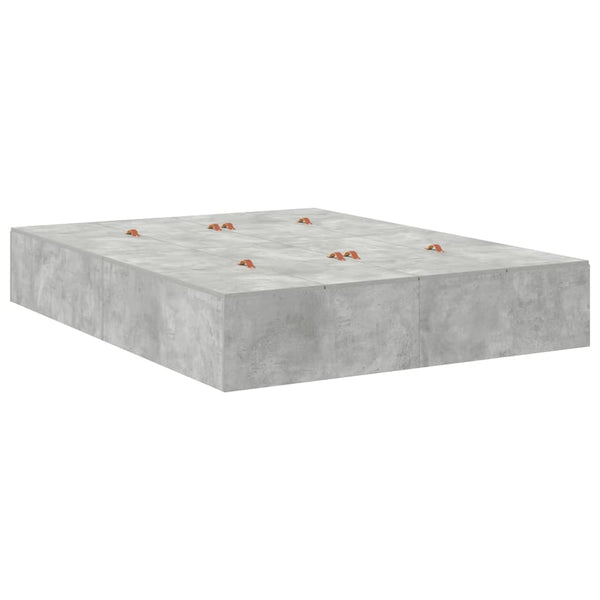 vidaXL Storage Bed Frame Concrete Grey 160 cm Engineered Wood