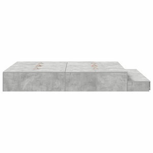 vidaXL Storage Bed Frame Concrete Grey 160 cm Engineered Wood
