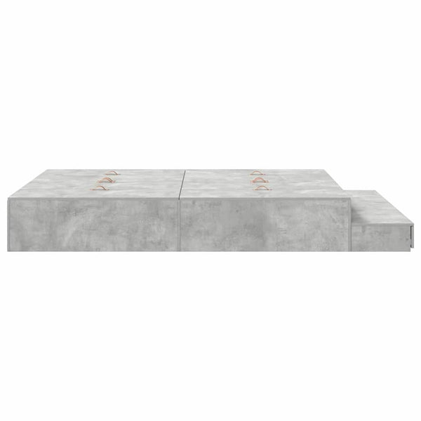 vidaXL Storage Bed Frame Concrete Grey 160 cm Engineered Wood