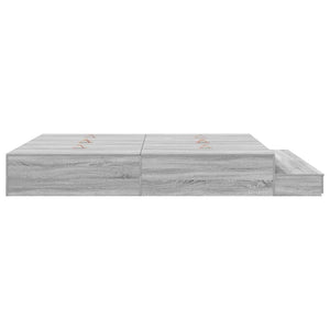 vidaXL Storage Bed Frame Sonoma Grey 180 cm Engineered Wood